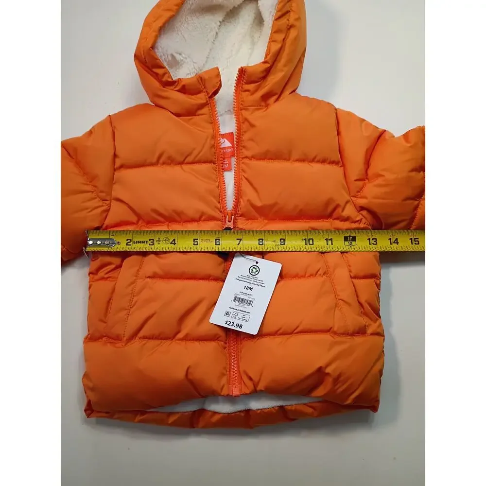 Ozark Trail Toddler Orange Puffer Jacket - Size 18M - NWT